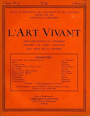 L'Art Vivant n°28 du 15 février 1926