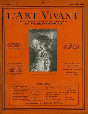 L'Art Vivant n°41 du 1er septembre 1926