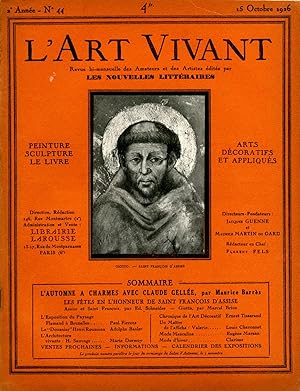 L'Art Vivant n°44 du 15 octobre 1926