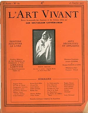 L'Art Vivant n°50 du 15 janvier 1927