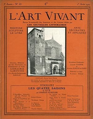 L'Art Vivant n°63 du 1er aout 1927