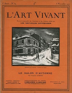 L'Art Vivant n°69 du 5 novembre 1927