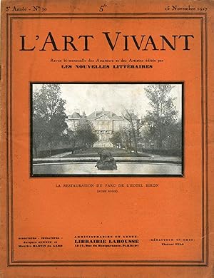 L'Art Vivant n°70 de novembre 1927