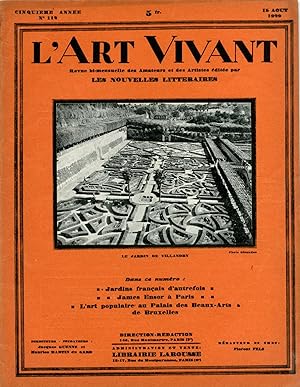 L'Art Vivant n°112 du 15 aout 1929