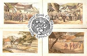 SUITE OF NINE COLOR COLOR LITHOGRAPHS OF VIEWS IN JAPAN.
