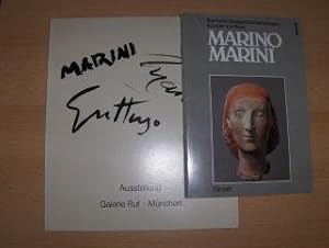 2 HEFTE AUSSTELLUNGEN MARINO MARINI IN MÜNCHEN 80er JAHRE *: 1) MARINO MARINI - Bayerische Staatsgemäldesammlungen Künstler und Werke Heft 1 // 2) MARINI MANZU GUTTUSO in der Galerie Ruf.