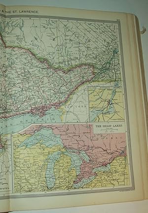 Atlantic Ocean Cables and Ocean Depths Antique Map 1906 Harmsworth Atlas