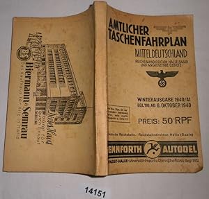 Amtlicher Taschenfahrplan Mitteldeutschland, Reichsbahndirektion Halle (Saale) und angrenzende Ge...