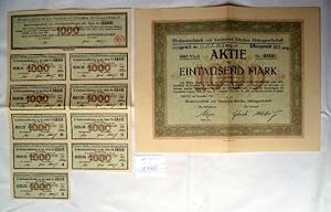 Blechwarenfabrik & Verzinkerei Kötzschau Aktiengesellschaft Leipzig Dezember 1921, 1000 Mark incl...