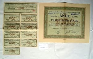Blechwarenfabrik & Verzinkerei Kötzschau Aktiengesellschaft Leipzig Dezember 1921, 1000 Mark incl...