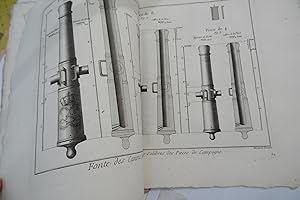 CANONS - FONTE DES CANONS - 24 PLANCHES GRAVURES PANCKOUCKE 1783