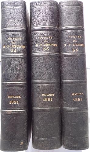 ETUDES - REVUE FONDEE EN 1856 PAR DES PERES DE LA COMPAGNIE DE JESUS - JANVIER à DECEMBRE 1891.