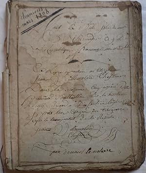 ALBUM MANUSCRIT DE CHANSONS FAIT A BELLE ISLE EN MER en 1801 (8 Thermidor an 8)