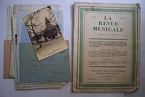 LA REVUE MUSICALE 1926 "GEORGE SAND, LA MUSIQUE NATURELLE ET LA MUSIQUE POPULAIRE", JOINT ENSEMBL...