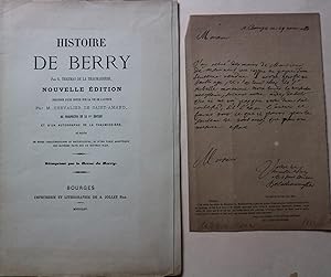 HISTOIRE DE BERRY par G. THAUMAS DE LA THAUMASSIERE.