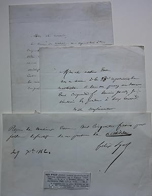 MATHILDE OU LES MEMOIRES D'UNE JEUNE FEMME, 2 LETTRES & 1 BILLET AUTOGRAPHE SIGNES A PROPOS DES R...