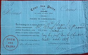 LETTRES AUTOGRAPHES SIGNEES de VICTOR CREVAT DE LA PRISON DE SAINTE PELAGIE A SON AVOCAT BIDAULT ...