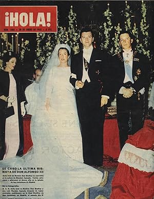 REVISTA HOLA Nº 1066 ? 30 ENERO 1965: GRAN REPORTAJE DE LA BODA BISNIETA ALFONSO XII