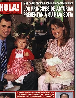 Revista Hola nº 3276 - 16-05-2007: LOS PRÍNCIPES DE ASTURIAS PRESENTAN A SU HIJA SOFÍA (CASA REAL)