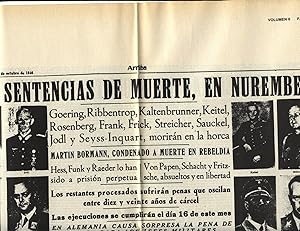 PERIÓDICO ARRIBA, 02-10-1946: PROCESO DE NUREMBERG.