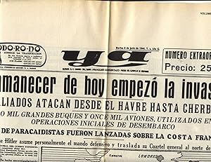 PERIÓDICO YA Nº EXTRA, 06-06-1944: ATAQUE ALIADO.