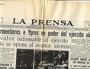 PERIÓDICO LA PRENSA (COLOMBIA) Nº 3.811, 30-05-1940: DUNKERQUE.