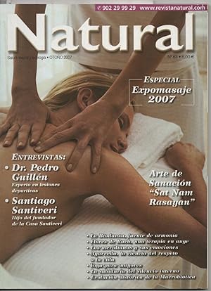 REVISTA NATURAL Nº 63 OTOÑO 2007 ENTREVISTA SANTIAGO SANTIVERI HIJO DEL FUNDADOR CASA SANTIVERI