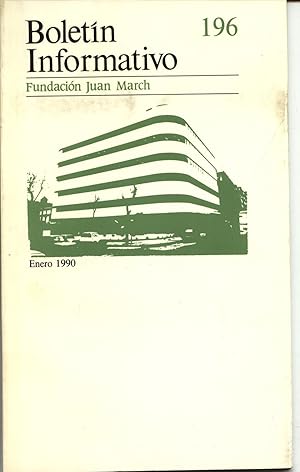 BOLETÍN INFORMATIVO FUNDACIÓN JUAN MARCH Nº 196: EXPOSICIÓN ODILÓN REDON - MADRID - ENERO 1990