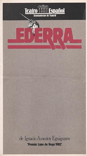 PROGRAMA DE MANO ESTRENO EDERRA 1982