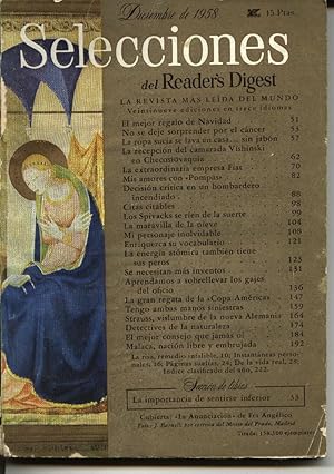 Selecciones del Readers Digest : diciembre 1958. La FIAT, la nueva Alemania, John Steinbeck.