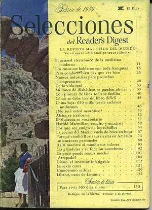 Selecciones del Readers Digest : febrero 1959. Rusia, China, África, Líbano. Guerra fría.