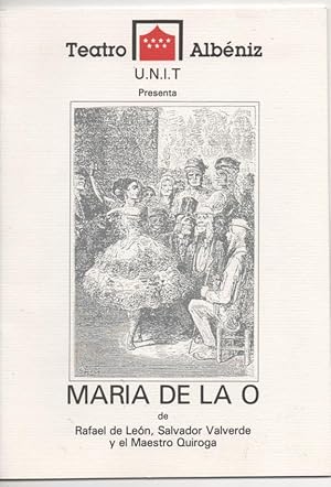 PROGRAMA MARÍA DE LA O TEATRO ALBÉNIZ 1989