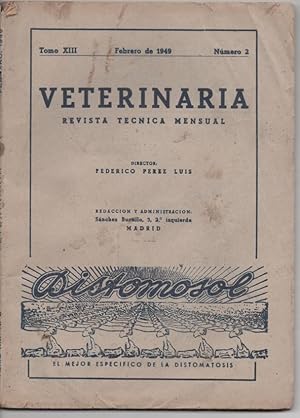 REVISTA VETERINARIA TOMO XIII Nº 2 FEBRERO 1949 MADRID