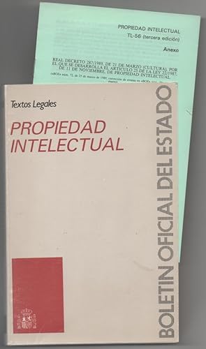 PROPIEDAD INTELECTUAL, TEXTOS LEGALES B.O.E. 1988.