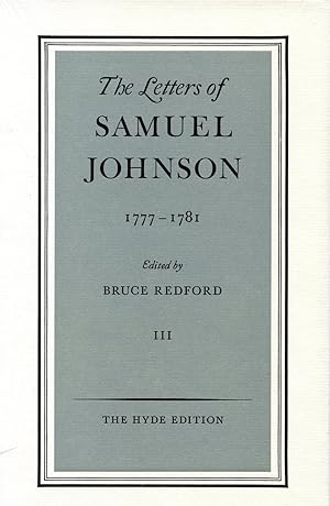 THE LETTERS OF SAMUEL JOHNSON 1777-1781. VOLUME III