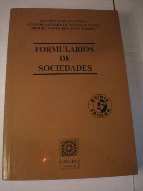 Formularios De Sociedades De Vicente Sim U00f3 Santonja