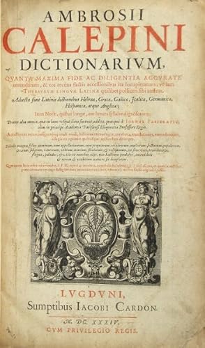 Calepinus Ambrosius Abebooks