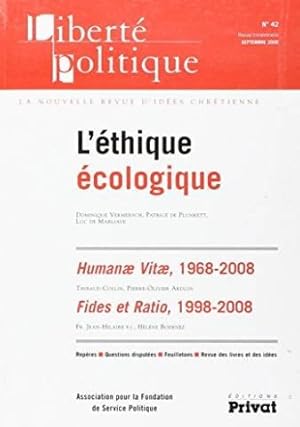 Liberté politique, N° 42 : L'urgence écologique