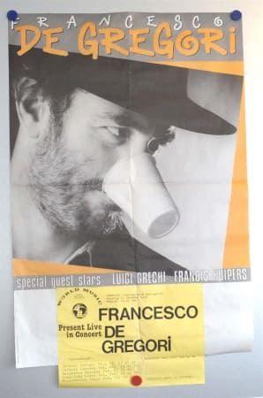 Tour Poster Francesco de Gregori 1989.