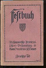 Festbuch, 26. Hannoversche Provinzial-Lehrer-Versammlung ind Osnabrück 1913