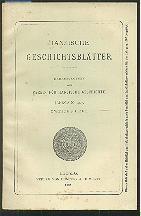 Hansische Geschichtsblätter, Jahrgang 1907, Erstes und zweites Heft