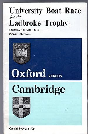 University Boat Race : Oxford versus Cambridge