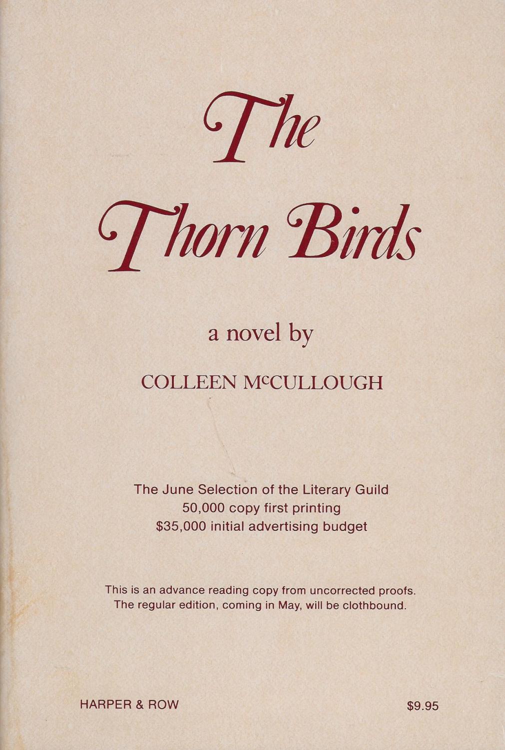 the thorn birds book 1977 the thorn birds book 1977