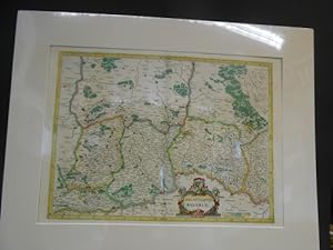 Palatinatus Bavariae. Oberpfalz- Niedernbayern. Kolorierte Original- Kupferstich- Karte von Gerar...