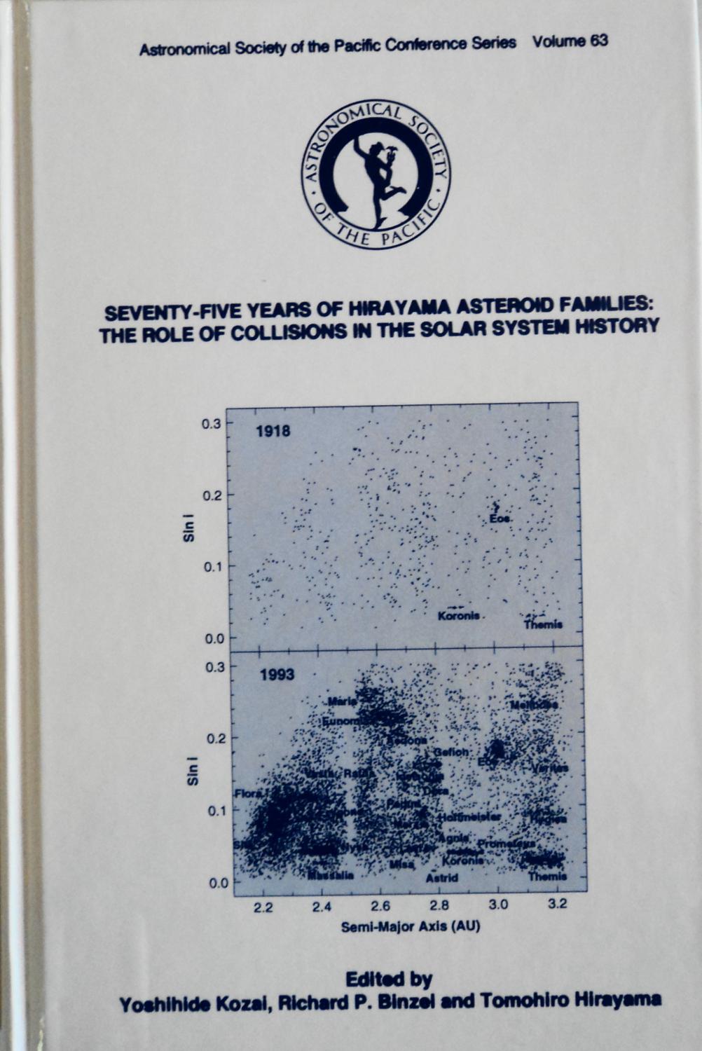 Seventy-Five Years of Hirayama Asteroid Families: The Role of Collisions in the Solar System History, 29 November-3 December, 1993, Tokyo - Kozai, Yoshihide;Binzel, Richard P.;Hirayama, Tomohiro