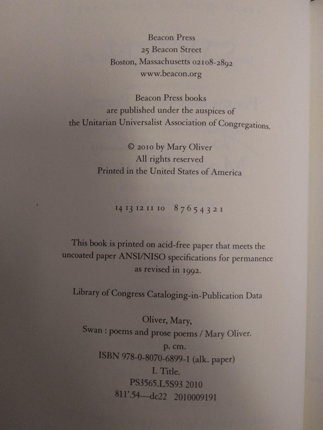 Swan: Poems and Prose Poems