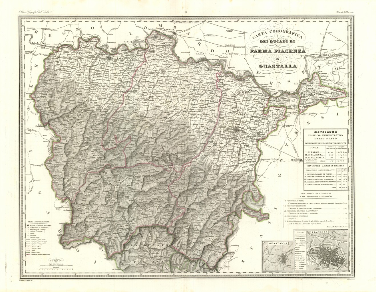 Carta Orografica e Idrografica dei Ducati di Parma ...