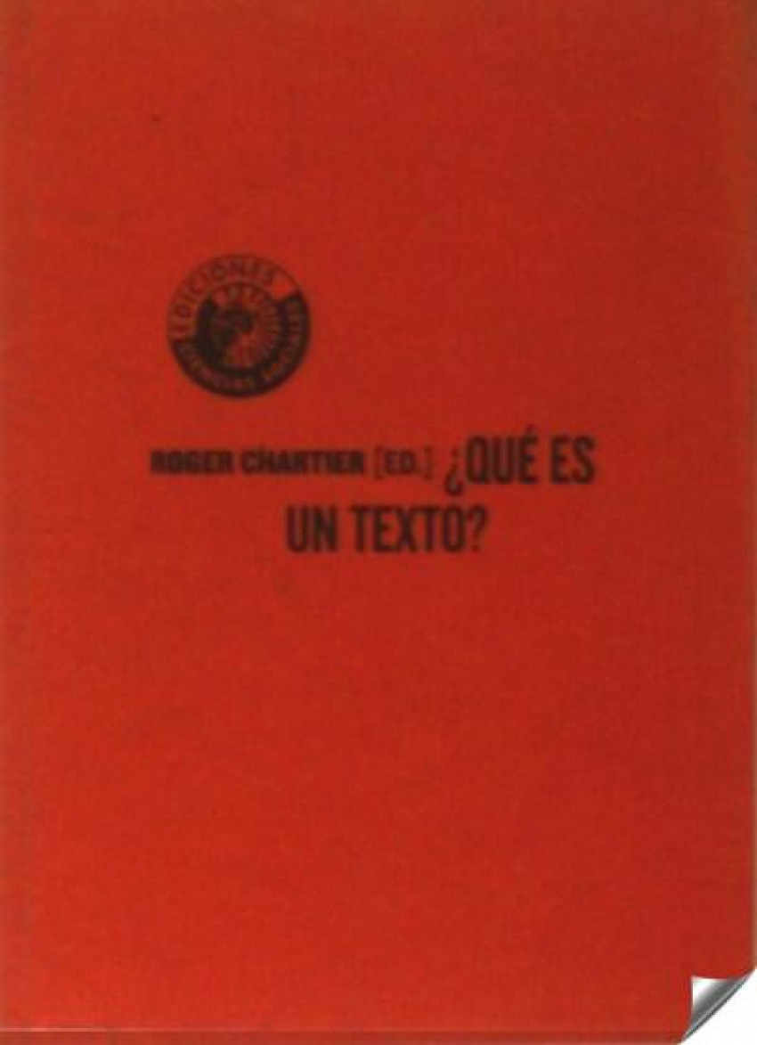 Que es un texto - Chartier, Roger
