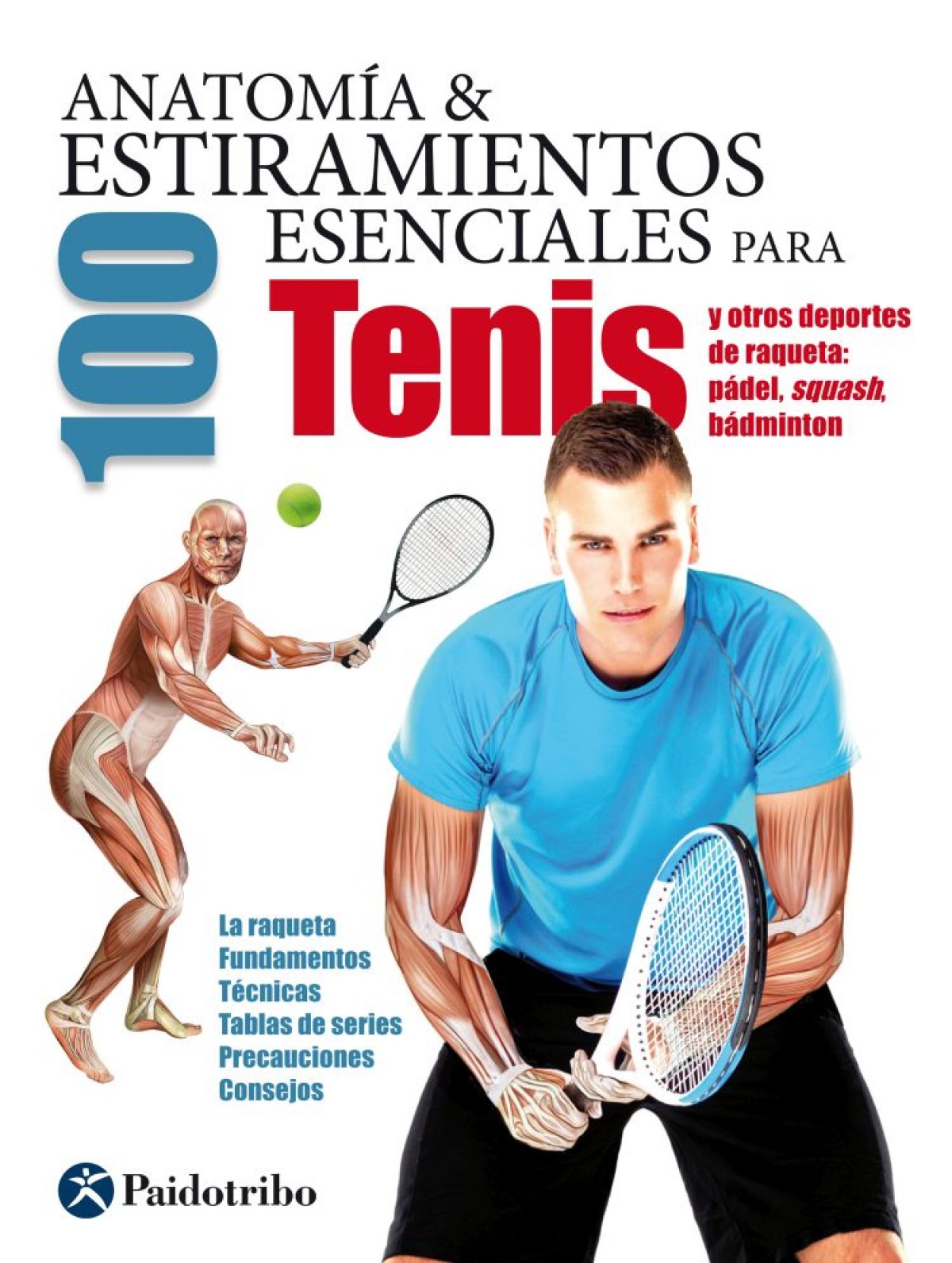 AnatomÍa & 100 estiramientos esenciales para tenis y otros deportes de raqueta: padel, squash, bÁdminton - Vv.Aa.