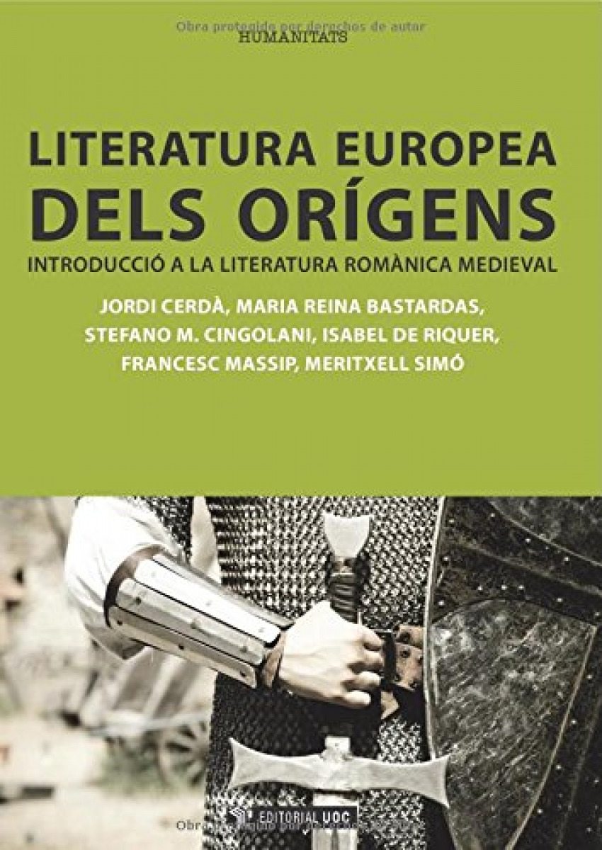 Literatura europea dels orígens. Introducció a la literatura románica medieval - Vv.Aa.